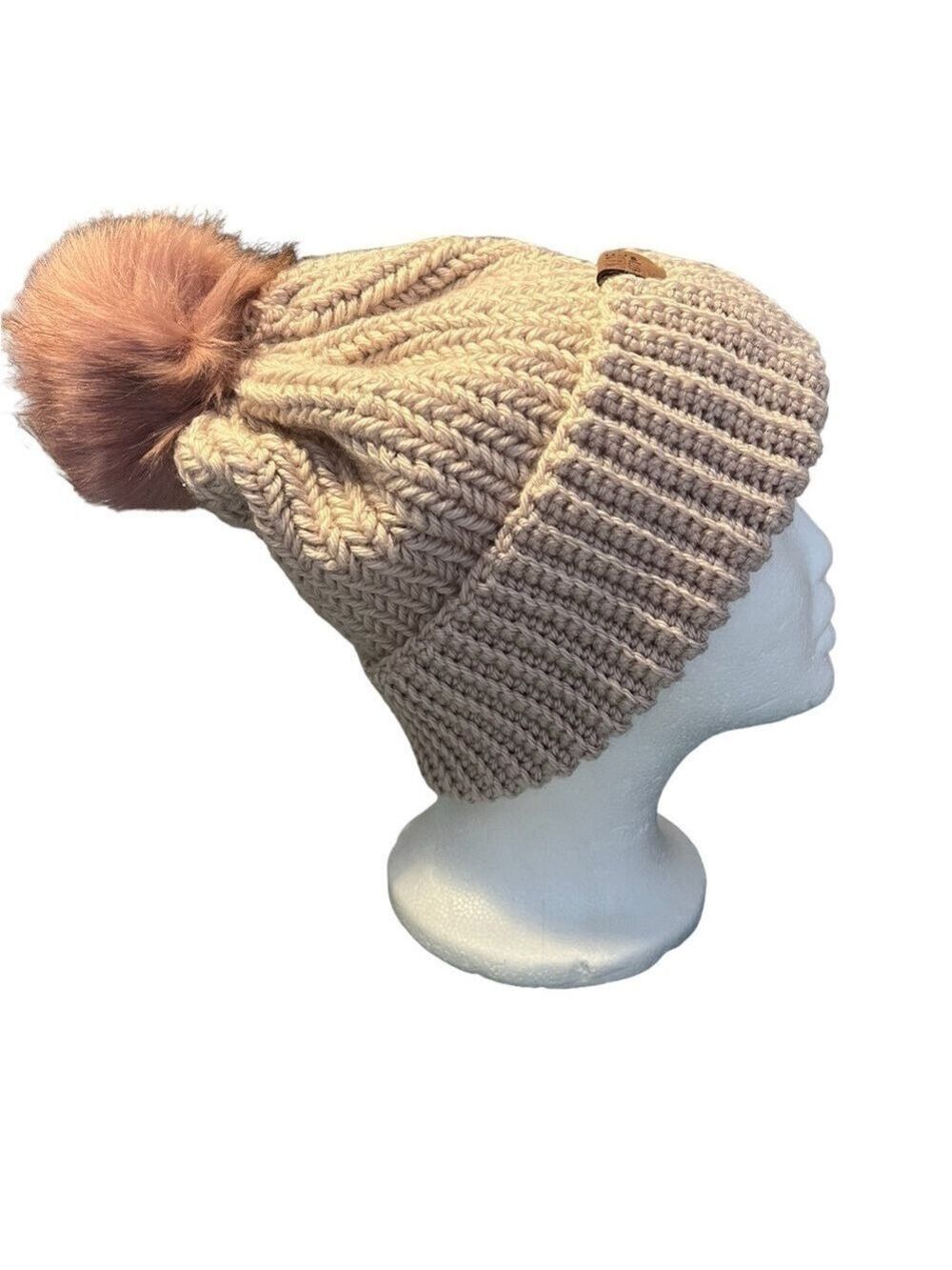 Handmade crocheted beanie hat. Stocking cap,  Adult size